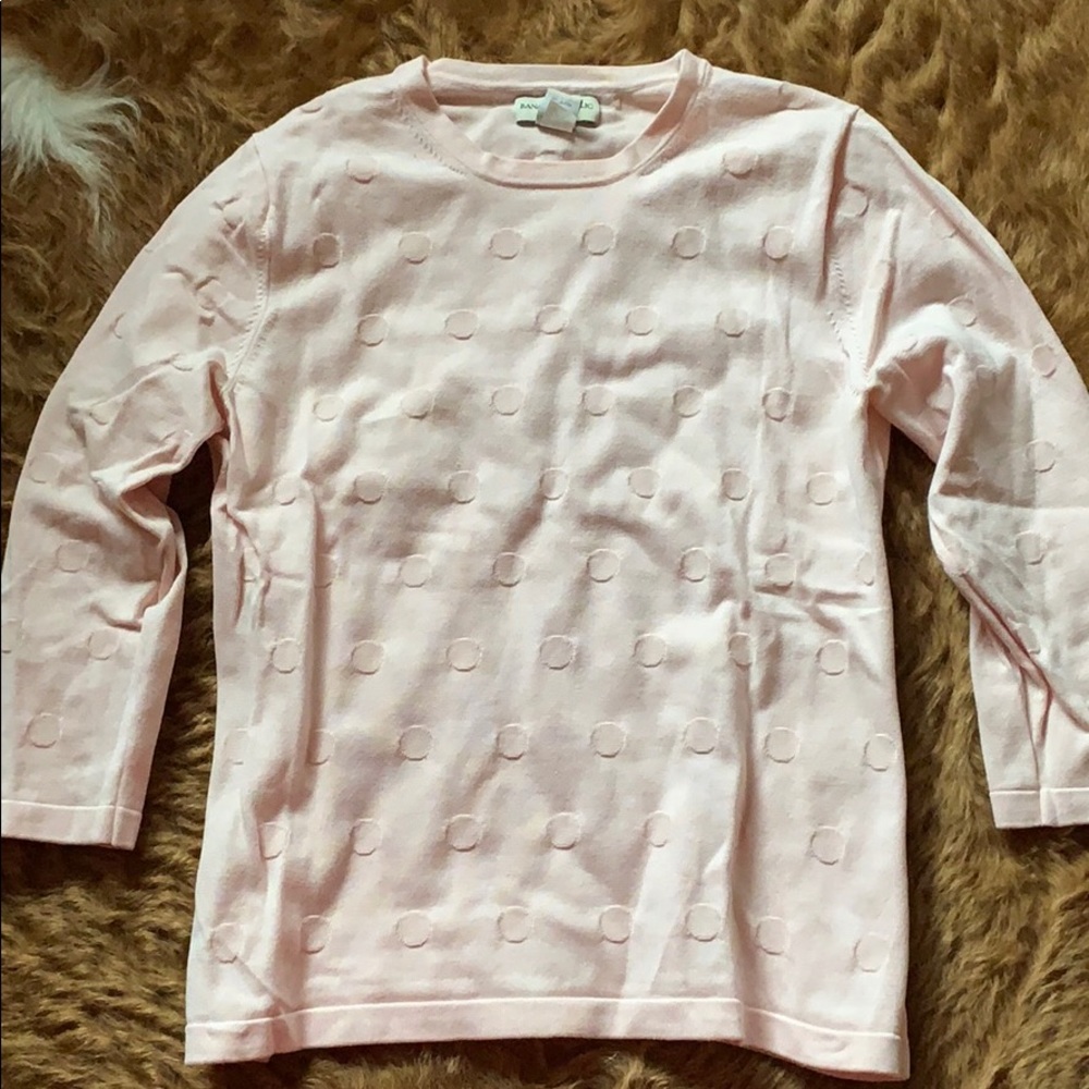 Banana Republic 3/4 detailed pink top